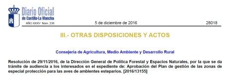 Castilla-La Mancha ZEPAs Esteparias