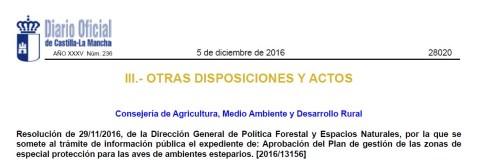 Castilla-La Mancha ZEPAs Esteparias