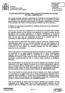 Ayudas asociadas vacuno cebo