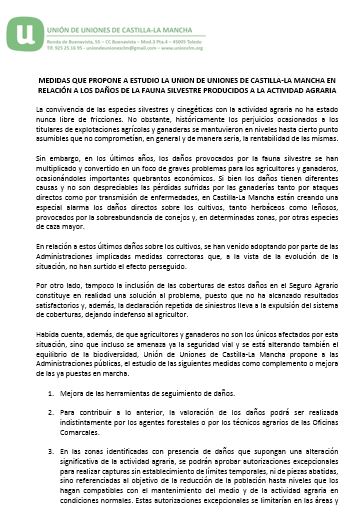 Daños agrarios por caza