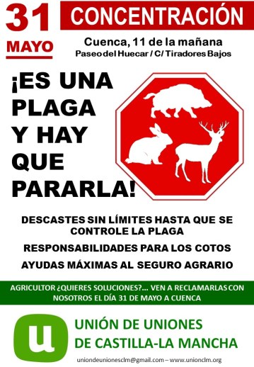 Concentración UdU CLM contra daños caza